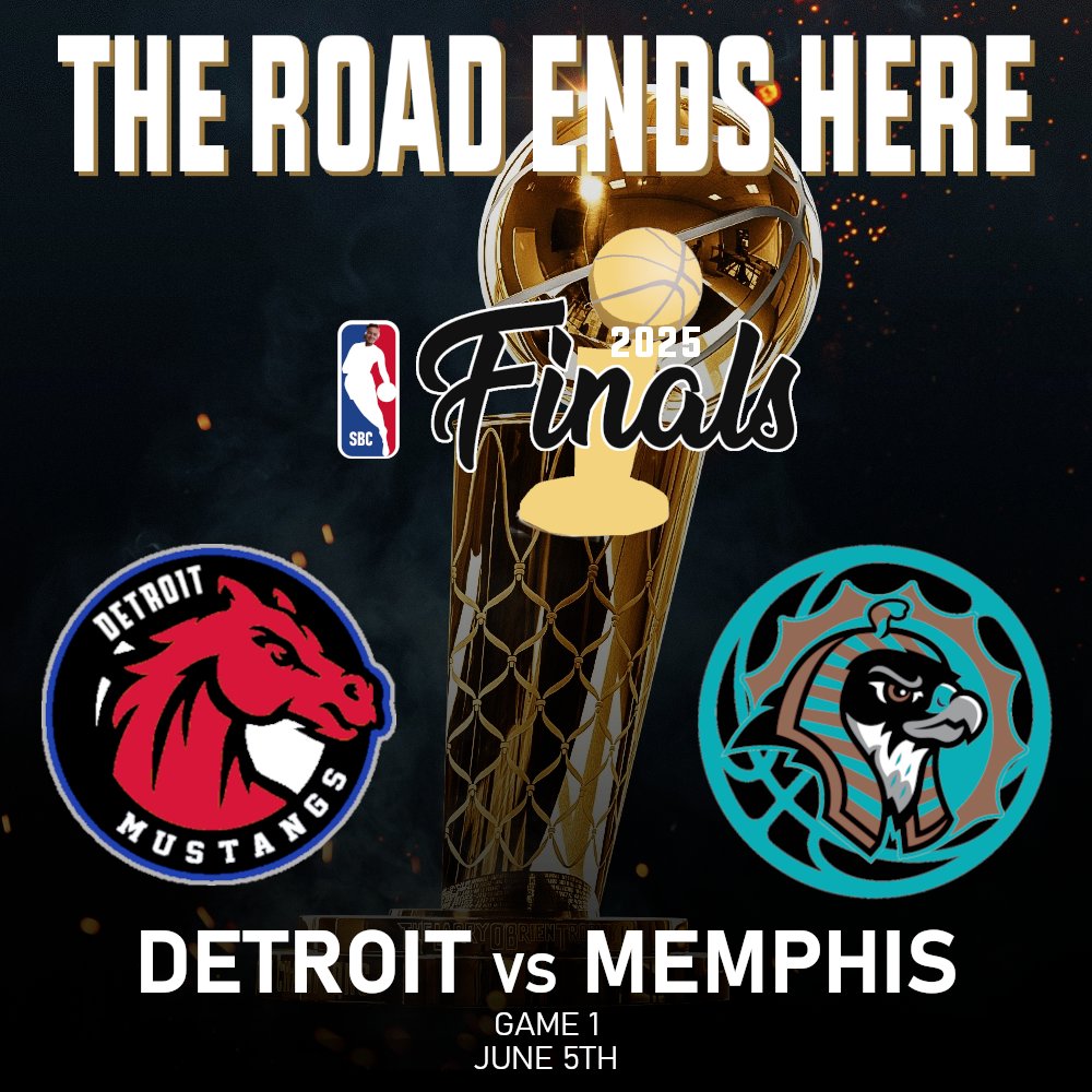 officialSBC2021's tweet image. THE SBC FINALS ARE SET
Top seeded Detroit from the East will take on Memphis, who has gone 12-2 so far this postseason.
MUSTANGS. PYRAMIDS.
Series begins June 5th