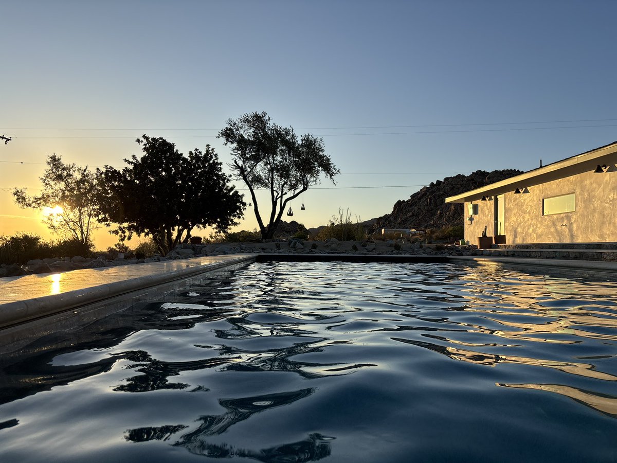 hughbenjamin's tweet image. Have a #morningswim in #joshuatree as the 🌞 sun rises starting my day! #Mindset #Gratitude #parks #hughbenjamin