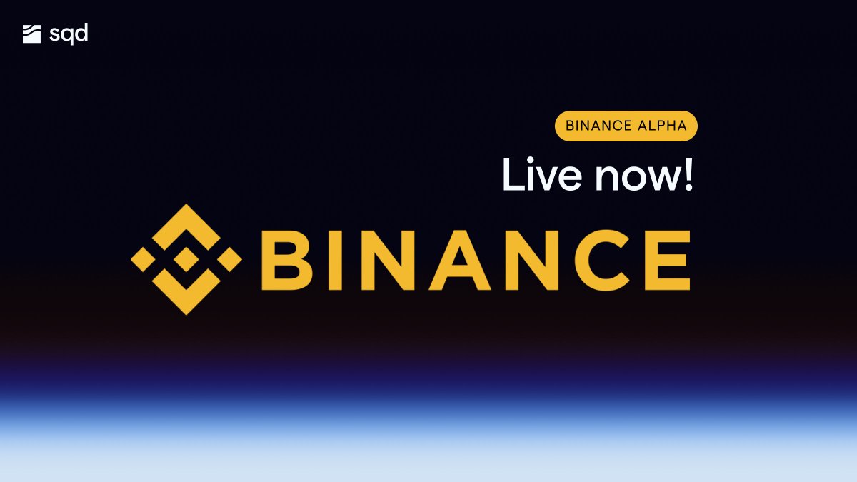 It’s official, $SQD is now LIVE on <a href="/binance/">Binance</a> Alpha!

CA: 0xe50e3d1a46070444f44df911359033f2937fcc13
Pool ID: 0x43256d0dcc2571e564311edb6d7e8f076a72fc46
Bridging: Use wormhole portal to bridge $SQD from arb to bsc

How we went from a hackathon in 2020 to solving Web3’s data access