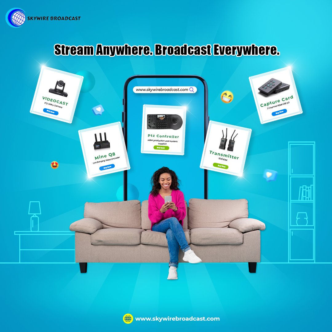 skywireindia's tweet image. 🎥✨ Stream like a pro from anywhere!
From HDMI Capture Cards to PTZ Controllers &amp;amp; 4G Bonding Encoders —
@SkywireIndia has everything you need to Broadcast Everywhere 🌍

👉 Explore now: skywirebroadcast.com
#LiveStreaming #VideoEncoder #PTZCamera #SkywireBroadcast