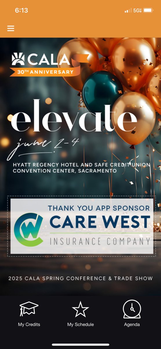 Welcome to Sacramento and #CALAElevate! We’re excited about the next three days of networking and professional development! Don’t forget to download your conference app! Thank you to Care West Insurance Company for sponsoring the Conference App! #CALAElevate