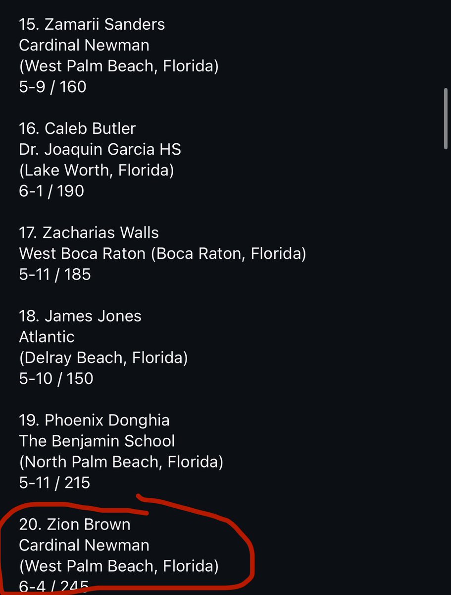 Zion Brown (@zionbrown561) on Twitter photo Thank You <a href="/palmbeachballer/">Palm Beach Ballers 🌴</a> and <a href="/thetribe561/">thetribe561</a> for naming me Top 20 in Palm Beach for the Class of 2026 according to <a href="/247Sports/">247Sports</a> Thank You <a href="/palmbeachballer/">Palm Beach Ballers 🌴</a> and <a href="/thetribe561/">thetribe561</a> for naming me Top 20 in Palm Beach for the Class of 2026 according to <a href="/247Sports/">247Sports</a>