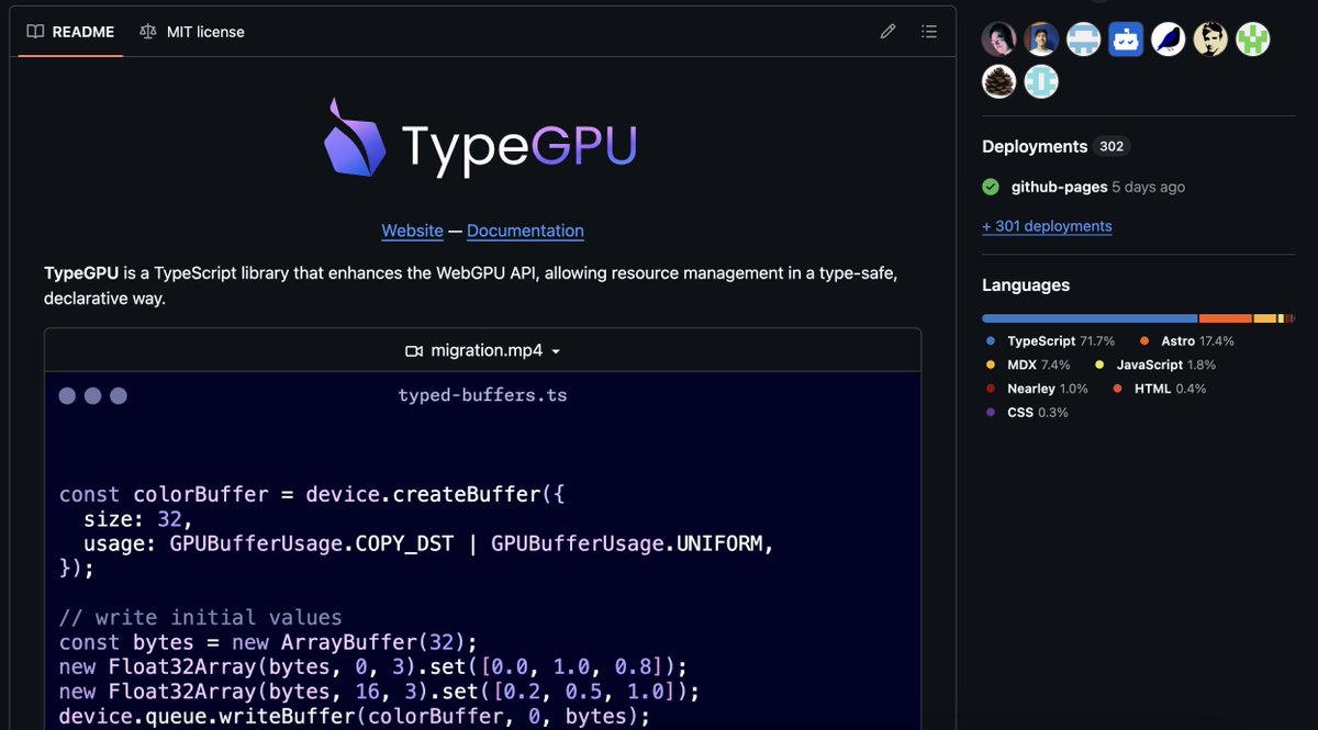 Dawid Matyjasik (@dawid_matyjasik) on Twitter photo For cutting-edge graphics in React Native, check out TypeGPU by <a href="/iwoplaza/">Iwo Plaza | TypeGPU</a>! This powerful TypeScript library offers a type-safe and declarative way to manage WebGPU resources, simplifying the creation of advanced visual experiences. #ReactNative #WebGPU For cutting-edge graphics in React Native, check out TypeGPU by <a href="/iwoplaza/">Iwo Plaza | TypeGPU</a>! This powerful TypeScript library offers a type-safe and declarative way to manage WebGPU resources, simplifying the creation of advanced visual experiences. #ReactNative #WebGPU
