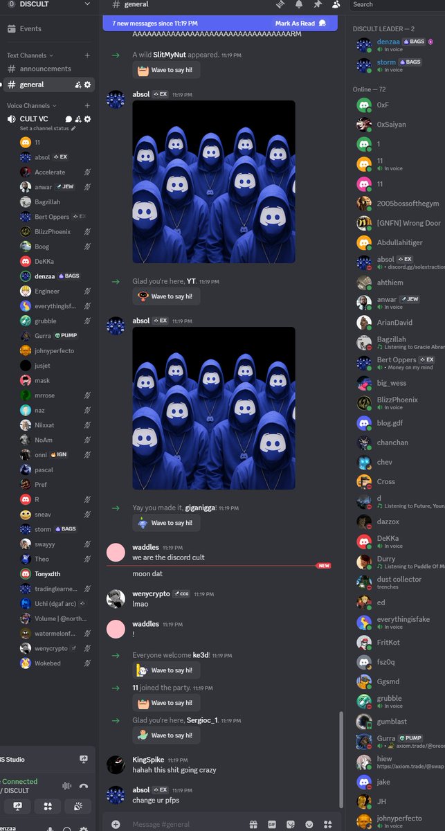 denzzaaa's tweet photo. THE BIGGETS FUCKING DISCORD CULT OF ALL TIME https://t.co/4oJzY6WOYW