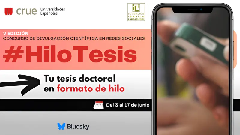 Cienci@ULL (@cienciaull) on Twitter photo 📢 Mañana, 3 de junio, arranca el concurso #HiloTesis, tu tesis doctoral en redes sociales
Si estás desarrollando tu tesis en la <a href="/ULL/">Universidad de La Laguna</a> o la has defendido en los últimos 12 meses, puedes participar compartiendo tu trabajo en la red social #BlueSky
<a href="/CrueUniversidad/">Crue Universidades</a> <a href="/filarramendi/">Fundación Ignacio Larramendi</a> 📢 Mañana, 3 de junio, arranca el concurso #HiloTesis, tu tesis doctoral en redes sociales
Si estás desarrollando tu tesis en la <a href="/ULL/">Universidad de La Laguna</a> o la has defendido en los últimos 12 meses, puedes participar compartiendo tu trabajo en la red social #BlueSky
<a href="/CrueUniversidad/">Crue Universidades</a> <a href="/filarramendi/">Fundación Ignacio Larramendi</a>