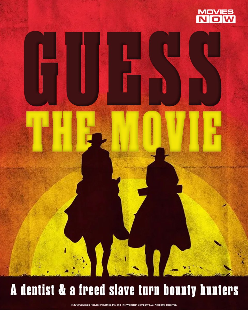 The D is silent…
Guessed yet?

#GuessTheMovie #TarantinoFilms #MovieTrivia #MoviesNow

[Quentin Tarantino, western bounty hunter movie, Leonardo DiCaprio, Jamie Foxx]
