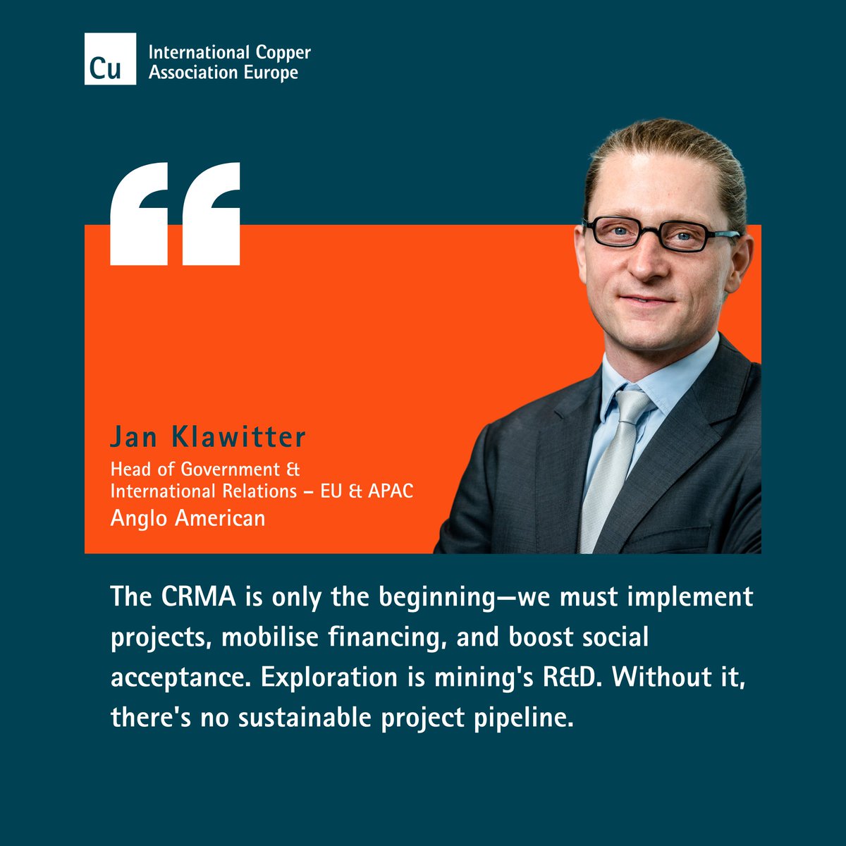 ICA Europe (@thinkcoppereu) on Twitter photo At #RMSummit2025, <a href="/AngloAmerican/">Anglo American</a> joined key voices shaping the future of #CriticalRawMaterials in Europe.
🎤 Paul Gait: “Mining needs to be seen like agriculture—essential, strategic, and trusted.”
🎤 Jan Klawitter: “The CRMA is a strong start. Now we need deployment, At #RMSummit2025, <a href="/AngloAmerican/">Anglo American</a> joined key voices shaping the future of #CriticalRawMaterials in Europe.
🎤 Paul Gait: “Mining needs to be seen like agriculture—essential, strategic, and trusted.”
🎤 Jan Klawitter: “The CRMA is a strong start. Now we need deployment,
