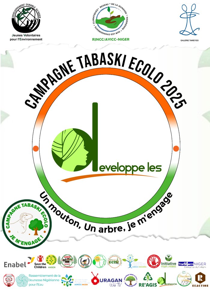 Developpe-Les est fier de soutenir #TabaskiEcolo
Pour que la planète fête Tabaski avec nous : et si on plantait 1 arbre pour chaque mouton sacrifié ? 
🐑➡️🌳 
Un petit geste, un grand impact. On s'y met ?
<a href="/jveniger/">JVE Niger</a> <a href="/EnabelauNiger/">Enabel au Niger</a>