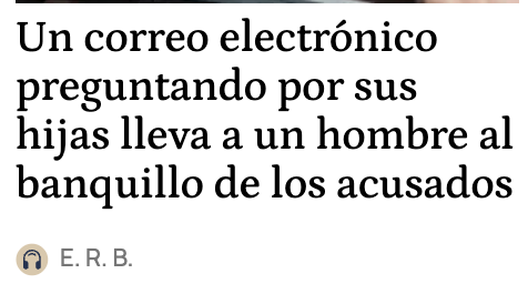 lacuervo ♀️ (@canisraven) on Twitter photo Hola, <a href="/heraldoes/">Heraldo de Aragón</a> El delito del que estaba acusado era quebrantamiento de la prohibición de comunicación con su expareja.
Este titular vulnera toda decencia. Miserables. Hola, <a href="/heraldoes/">Heraldo de Aragón</a> El delito del que estaba acusado era quebrantamiento de la prohibición de comunicación con su expareja.
Este titular vulnera toda decencia. Miserables.