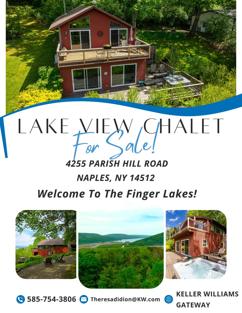 theresadidion's tweet photo. https://t.co/SmctfvmNTx
WELCOME TO THE FINGER LAKES! Presented to you by:
Keller Williams Gateway Associate Broker Theresa J. Didion https://t.co/zCkOw8OCs8
