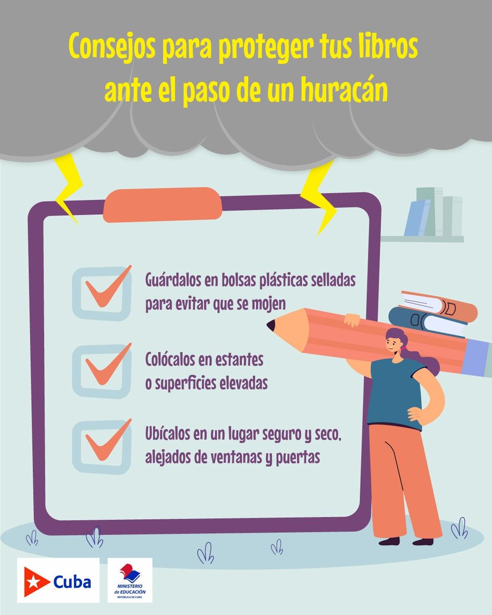 👉 Tanto la vida humana como los bienes materiales deben ser bien cuidados ante el paso de un evento atmosférico.
Comenzó la temporada ciclónica, preparados y alertas 🔊🔊🔊
#CubaMined