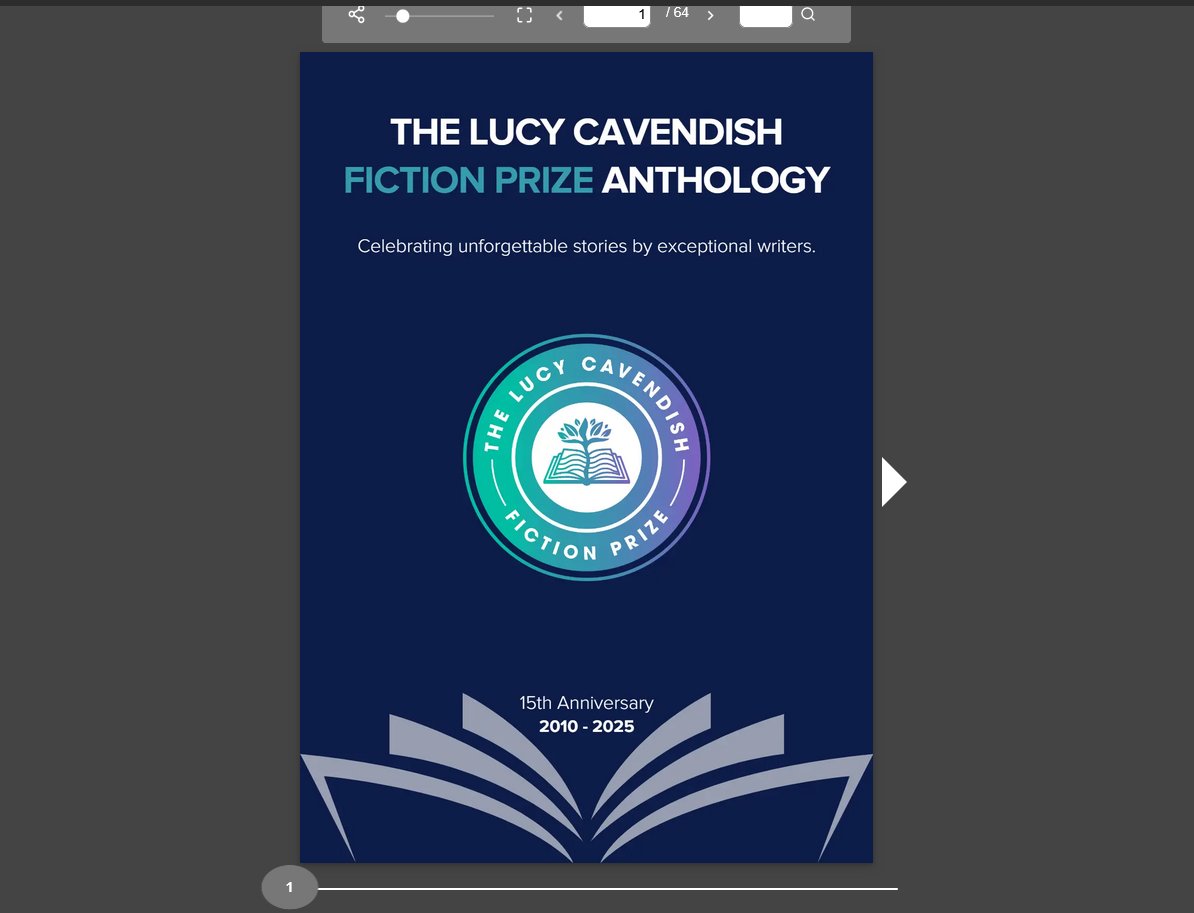 🎉 To celebrate 15 years of the Lucy Cavendish Fiction Prize - &amp; 60 years of the College - we have created a special Prize Anthology! 📚
Explore the Prize's impact, and hear from authors &amp; judges at lucy.cam.ac.uk/fiction-prize-…