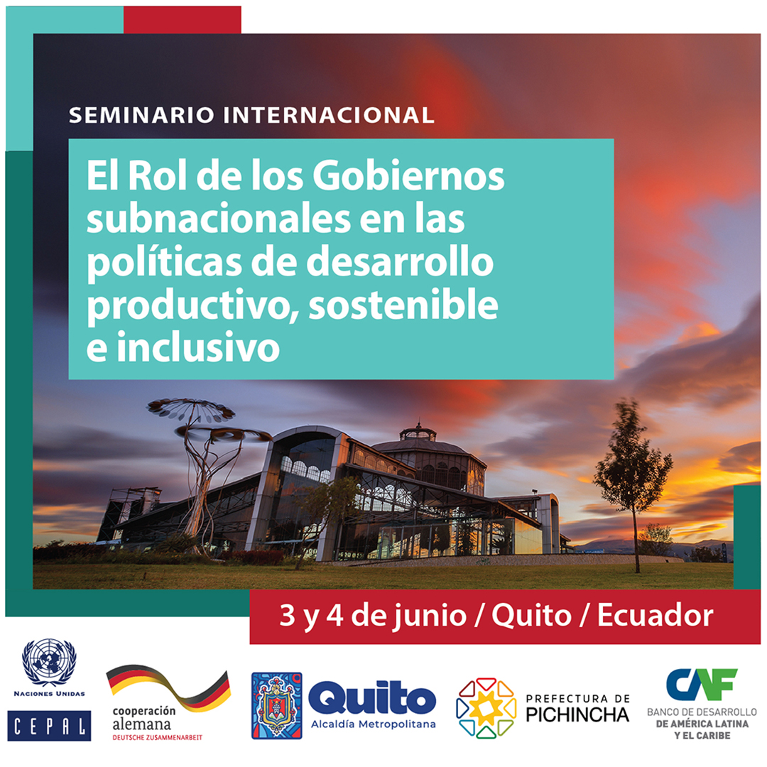 CEPAL (@cepal_onu) on Twitter photo 📍Gobiernos subnacionales se reunirán este martes 3 y miércoles 4 de junio en #Quito 🇪🇨 para fortalecer su papel en las políticas de desarrollo productivo.
El encuentro es organizado por <a href="/PichinchaGob/">Prefectura de Pichincha</a>, <a href="/MunicipioQuito/">Municipio de Quito</a> y la #CEPAL, con apoyo de la Cooperación Alemana, <a href="/giz_gmbh/">GIZ</a> y 📍Gobiernos subnacionales se reunirán este martes 3 y miércoles 4 de junio en #Quito 🇪🇨 para fortalecer su papel en las políticas de desarrollo productivo.
El encuentro es organizado por <a href="/PichinchaGob/">Prefectura de Pichincha</a>, <a href="/MunicipioQuito/">Municipio de Quito</a> y la #CEPAL, con apoyo de la Cooperación Alemana, <a href="/giz_gmbh/">GIZ</a> y