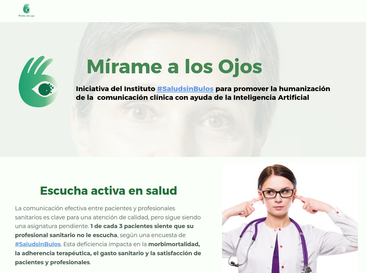 🖥️ ¿Qué hay entre el médico y el paciente? A veces… una pantalla.

En Mírame a los Ojos estamos analizando cómo la tecnología, mal integrada en consulta, puede convertirse en una barrera comunicativa real.

Más info: miramealosojos.org