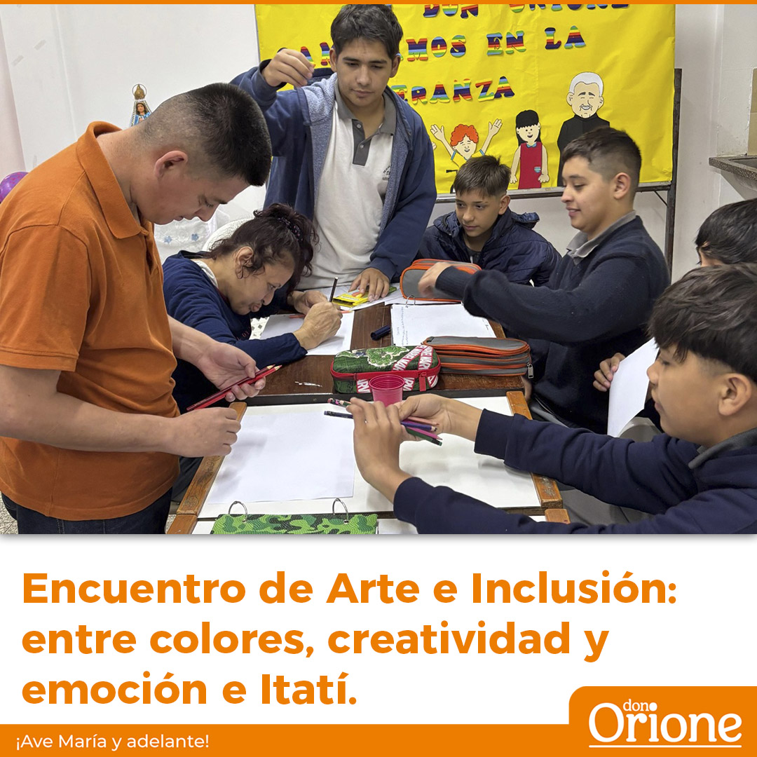 🎨😀 Estudiantes de la Esc. Monseñor Niella visitaron la Esc. de Educación Especial Don Orione, compartiendo momentos de expresión, juego y creación colectiva a través del arte
🟠 MIRÁ bit.ly/InclusionEnIta…

#DonOrione #SomosOrionitas #EducaciónEspecial #Discapacidad #Inclusión