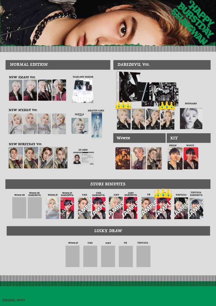 SEVENTEEN セブチ HAPPY BURSTDAY
トレカ 特典 hmv タワレコ weverse

譲 画像1枚目

求 ホシ(👑優先)>>>>スングァン(👑)

特典⇔特典、封入⇔封入
纏めての交換優先
お気軽にお声掛け下さい🌷´-
郵送希望📮