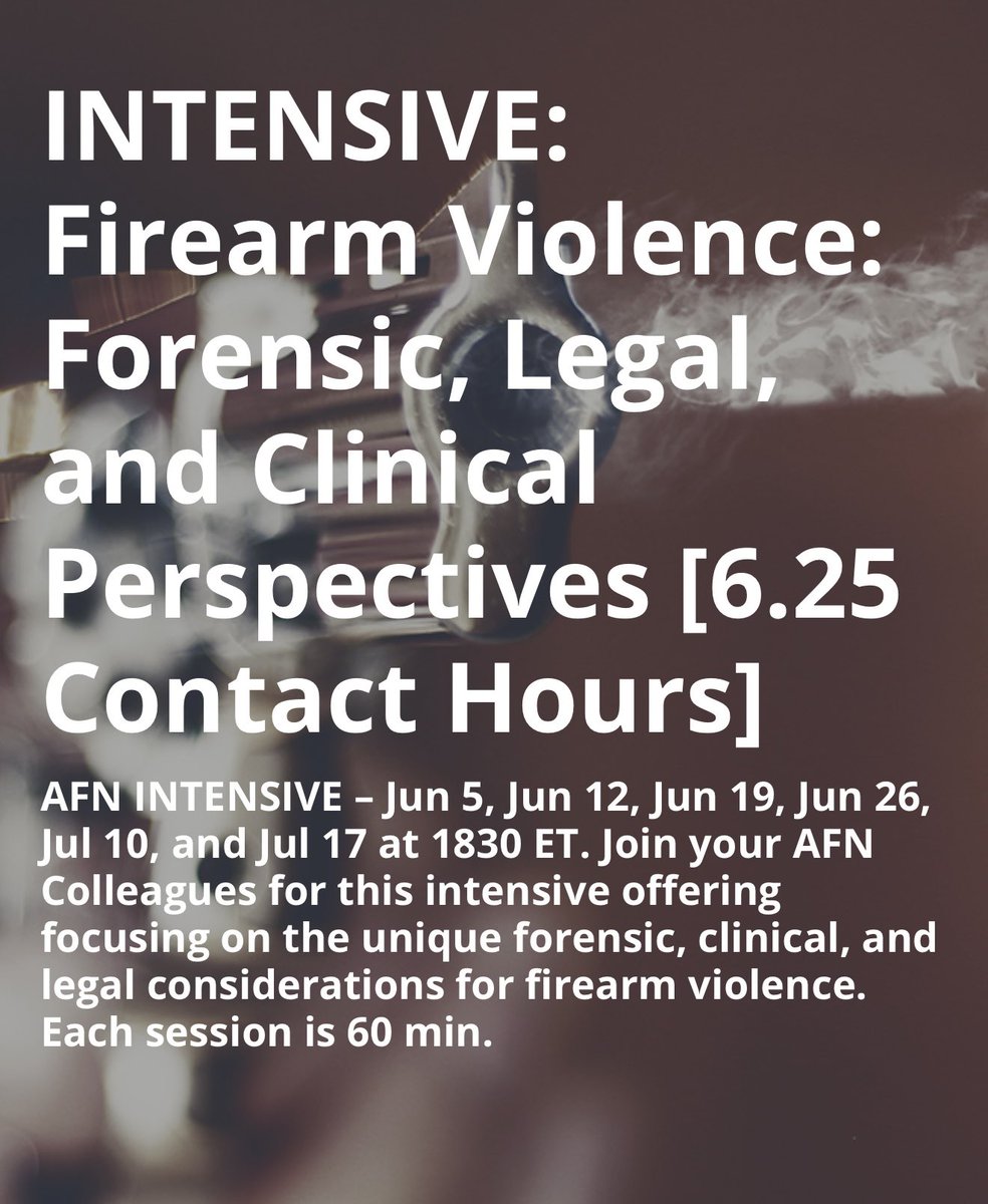Just booked this CPD with the Academy of Forensic Nursing 🔍💥
Looking forward to exploring the forensic, legal &amp; clinical aspects of firearm violence. A powerful and important topic. Starts June 5!

#ForensicNursing #CPD #FirearmViolence #AFN #LifelongLearning #FHP