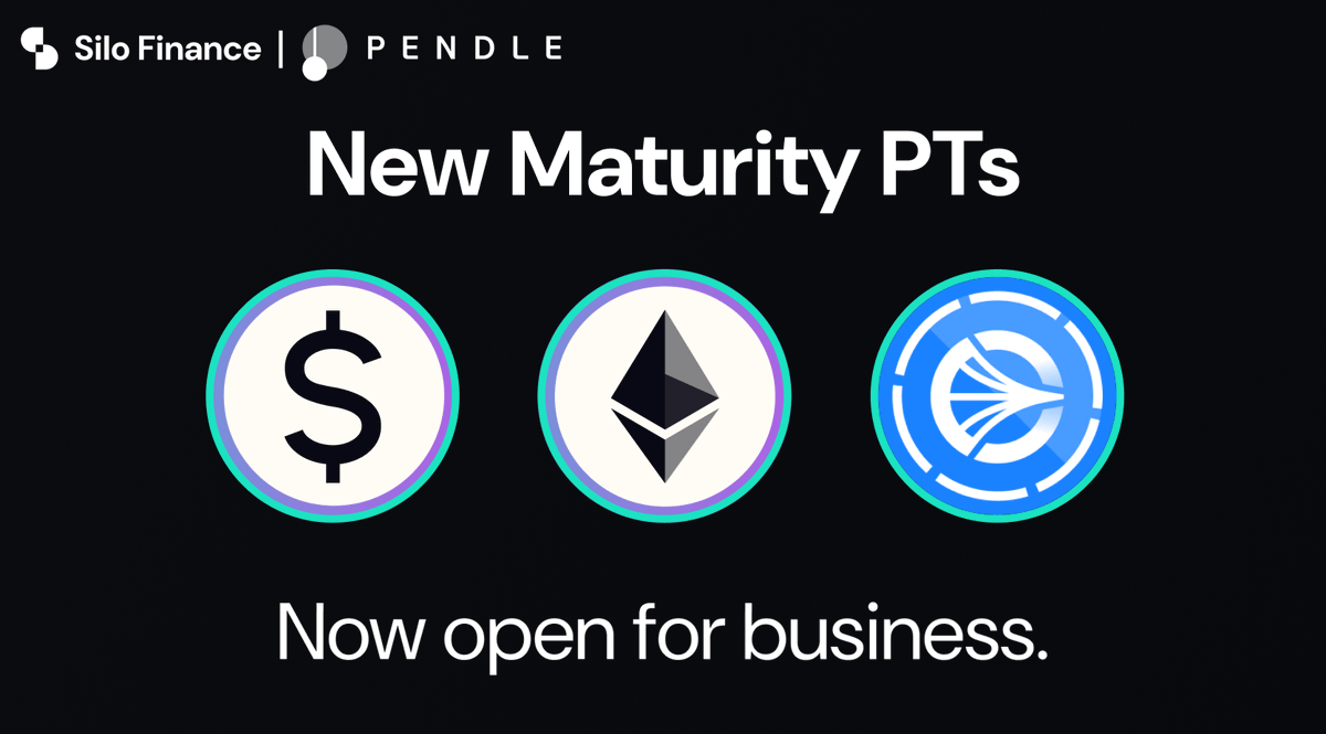 Everyone's favourite <a href="/pendle_fi/">Pendle</a> fixed yield tokens return to Silo for another ride.

Re-introducing correlated markets for the following pairs:
1⃣ PT-wstkscUSD-USDC
2⃣ PT-wstkscETH-ETH
3⃣ PT-wOS-S

Find your loop below.
👇