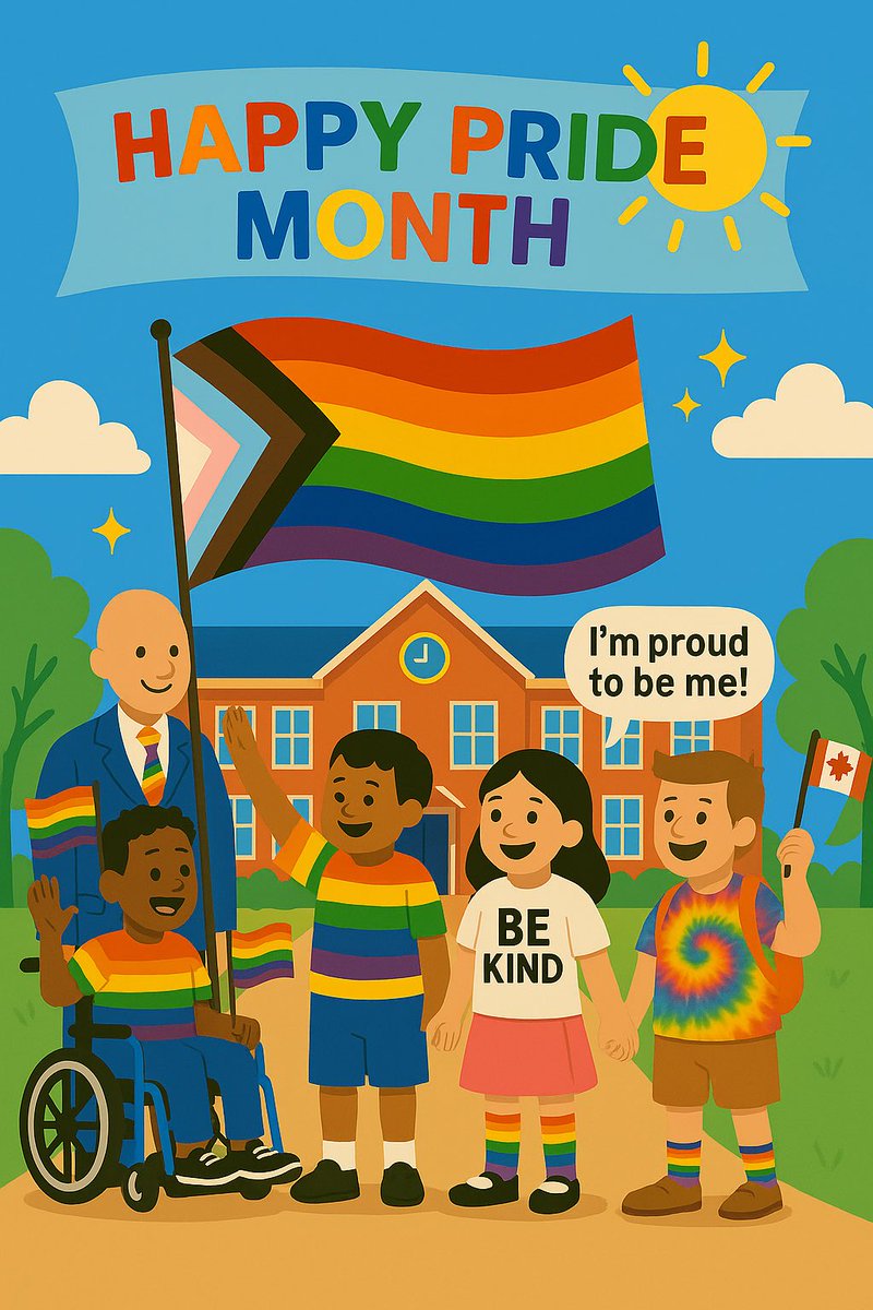 As schools across the province raise 🌈 flags today, let’s remember that observing #PrideMonth &amp; teaching students about #Pride builds empathy &amp; understanding. Schools become safer &amp; more welcoming for 2SLGBTQIA+ staff, students &amp; their families &amp; community. #PrideTDSB #Pride2025