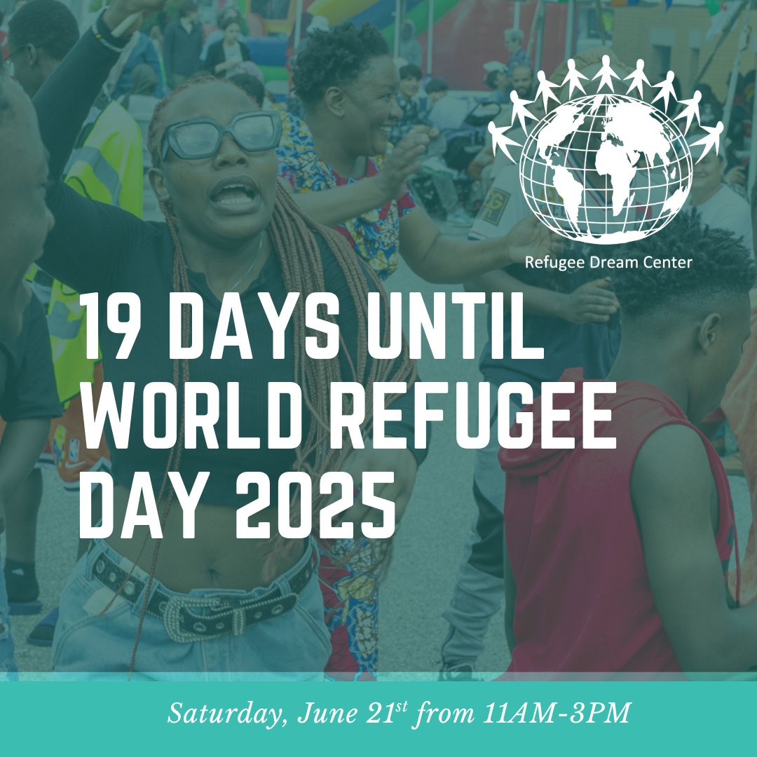 RefugeeDream's tweet image. We are under 3 weeks away from Refugee Dream Center&apos;s World Refugee Day Celebration on June 21st! We are still looking for volunteers to help out, if you are interested please email info@refugeedreamcenter.org or call 401-300-0544.