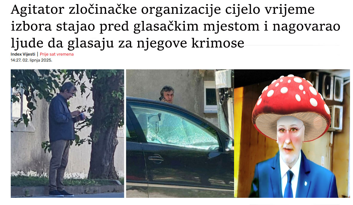 Sva je sreća da ovakva bahata bezobraština u parodiji od države nazvanoj Hrvatska, nije krimen. Jer bi tada skauti gljive postavljene na čelo <a href="/mup_rh/">MUP-RH</a> smrada odveli na hlađenje.