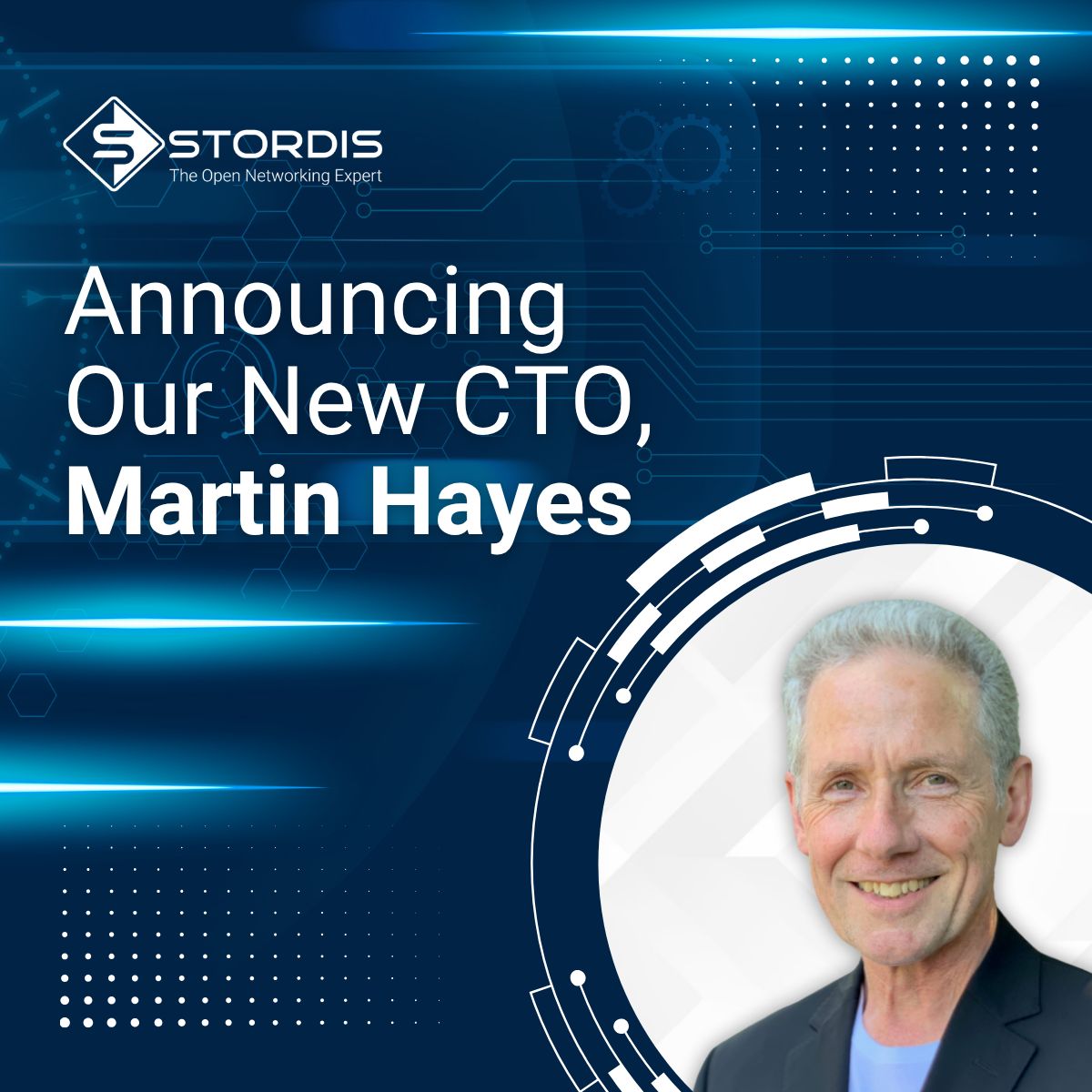 Exciting News from #STORDIS – Please Welcome Our New CTO, Martin Hayes! 

Please join us in giving a warm welcome to Martin! We’re excited for what’s ahead.

➡️ Read the full press release here: stordis.com/martin-hayes-j…

#NewCTO #OpenNetworking #NetworkingExpert  #CTOAnnouncement