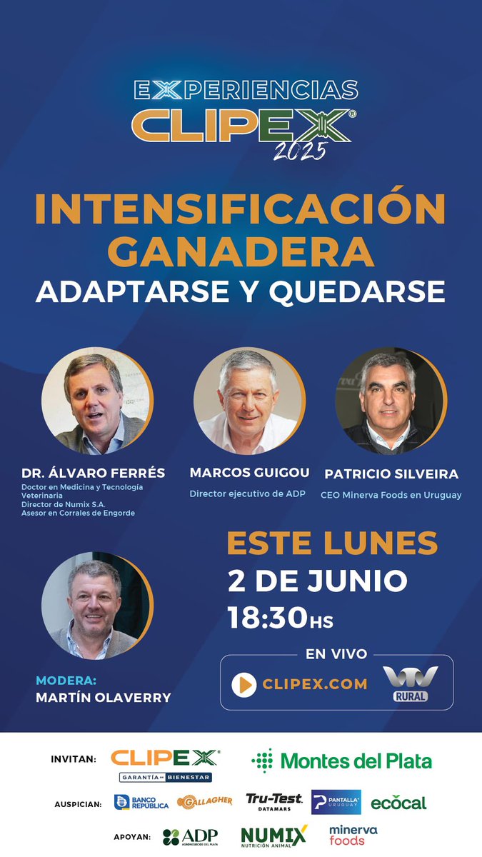 Buen día para todos, les informo de esta charla en la que voy a participar hoy. 

Gracias Clipex por la invitación.