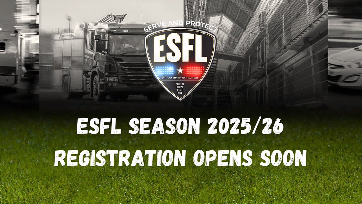 Emergency Services Football League (@esfl20) on Twitter photo π¨ Looking Ahead to 2025/26! π¨
While this season isnβt over yet, weβre already gearing up for whatβs next!
Registration for the <a href="/serveandprotect/">Serve & Protect</a> ESFL 2025/26 season opens 16th June.
Donβt miss your chance to be part of the ESFL. Itβs the only league of its kind in the UK! π¨ Looking Ahead to 2025/26! π¨
While this season isnβt over yet, weβre already gearing up for whatβs next!
Registration for the <a href="/serveandprotect/">Serve & Protect</a> ESFL 2025/26 season opens 16th June.
Donβt miss your chance to be part of the ESFL. Itβs the only league of its kind in the UK!