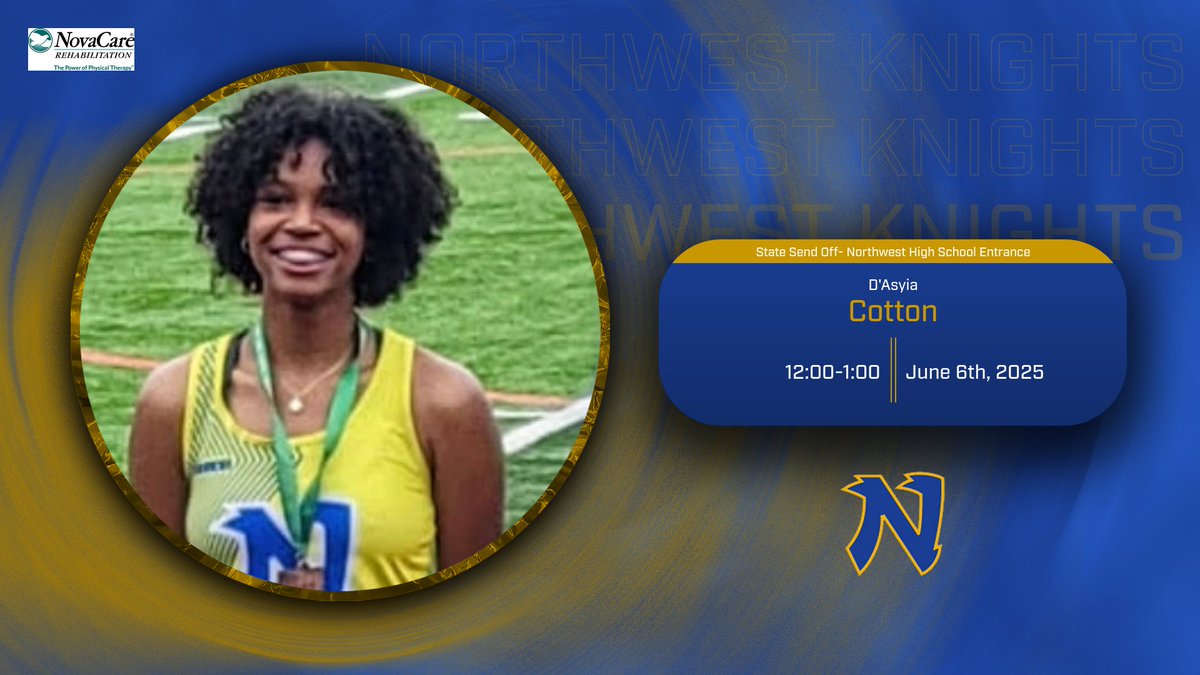 D'Asyia Cotton, a standout senior at Northwest High School, has qualified for the OHSAA state track and field championships. Join us in celebrating her accomplishment with a send-off on June 6th from 12:00-1:00 at the Northwest High School entrance.