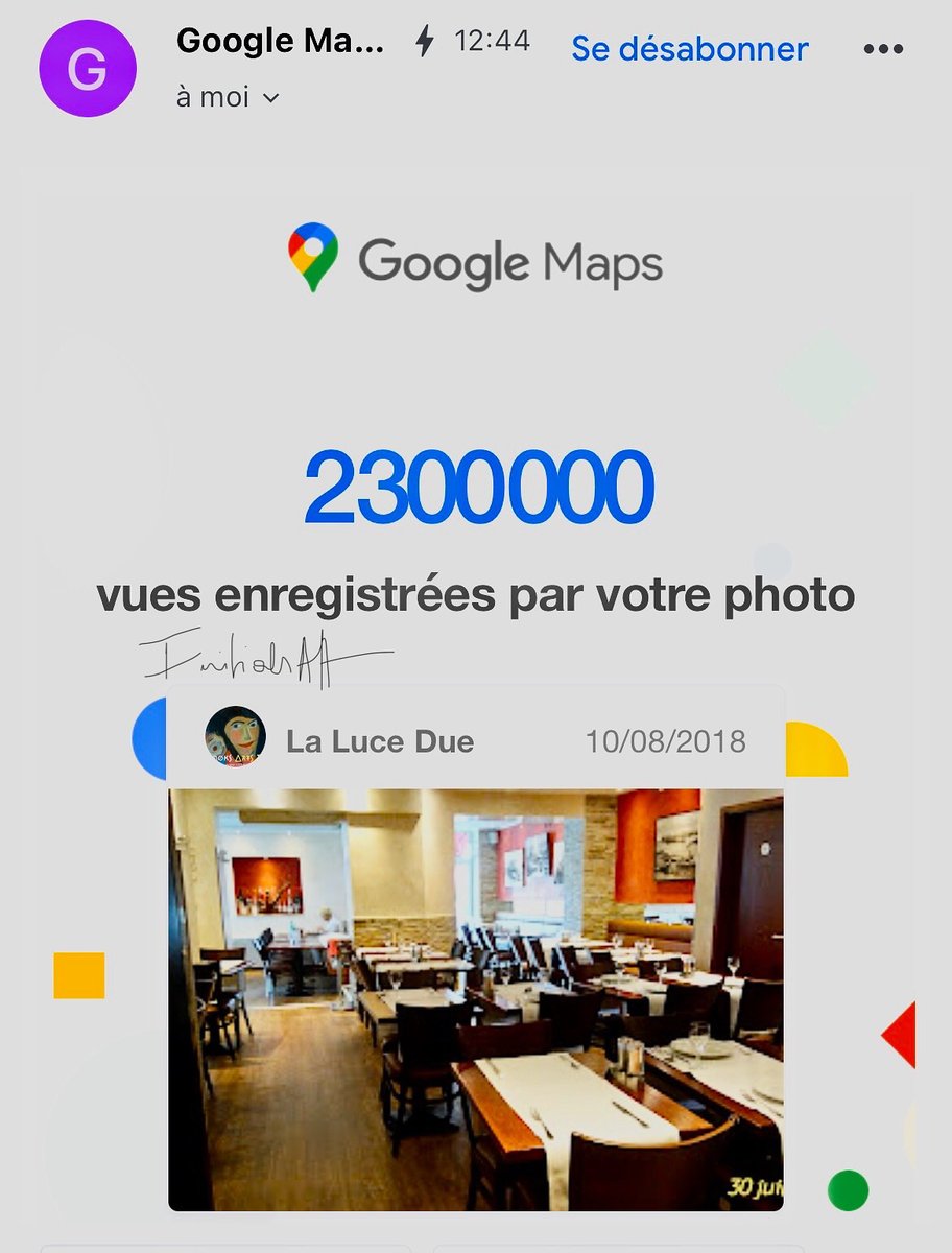 Wow! One of my Google Local Guide photos just hit 2.3 MILLION views! 🎉 So grateful for the opportunity to share my experiences. This one is from the wonderful #LaLuceDue . Being a Local Guide (by invite!) has been incredible. #GoogleMaps #LocalGuides #LaLuceDue #Photography