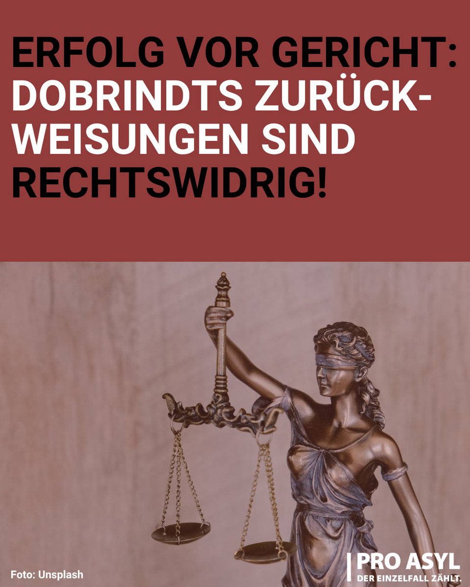 ProAsyl's tweet photo. Seit Start der Zurückweisungen sind wir an der Grenze aktiv &amp; haben für die rechtliche Vertretung von 3 mehrfach zurückgewiesenen Geflüchteten aus Somalia gesorgt. Heute hat das VG Berlin im Eilverfahren klargestellt: Diese Zurückweisungen waren rechtswidrig. Mehr Infos folgen! https://t.co/Ly5zlgVP7H