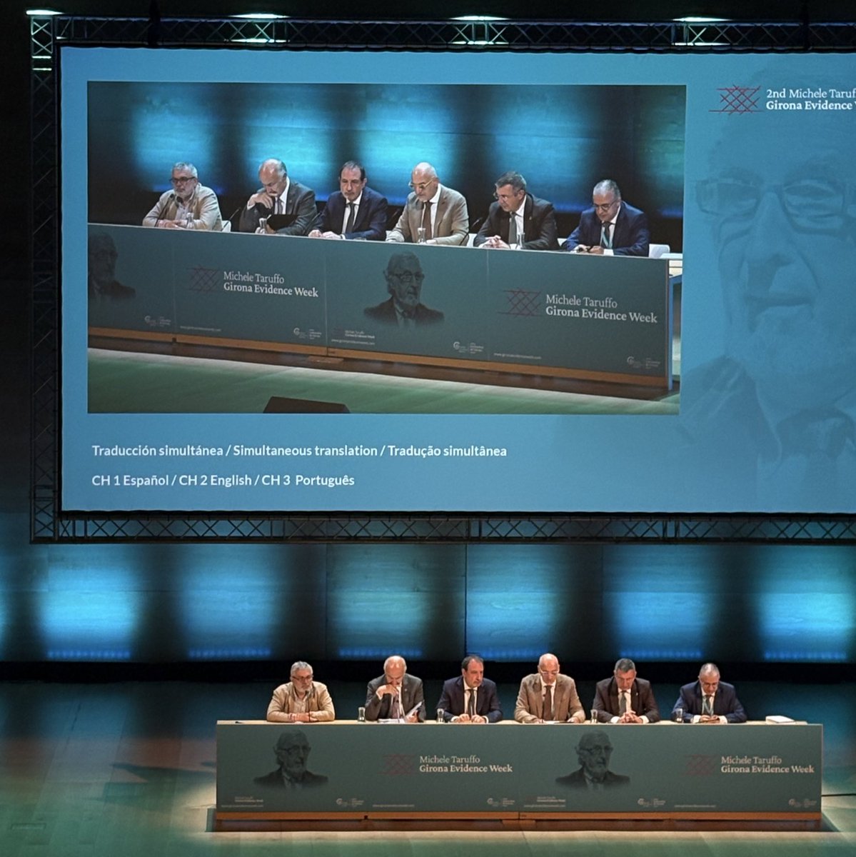 traduaction's tweet photo. Comencem la setmana oferint servei d’interpretació simultània en castellà, anglès i portuguès a la 2nd Michele Taruffo Girona Evidence Week. #MTGEW #interpretació https://t.co/ZTWXYKIL2f