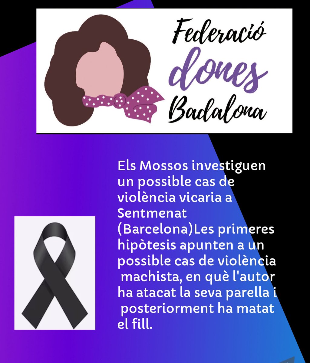 Els Mossos investiguen un possible cas de violència vicaria a Sentmenat (Barcelona)
#hartasdeviolenciamachista
#nosqueremosvivasylibres