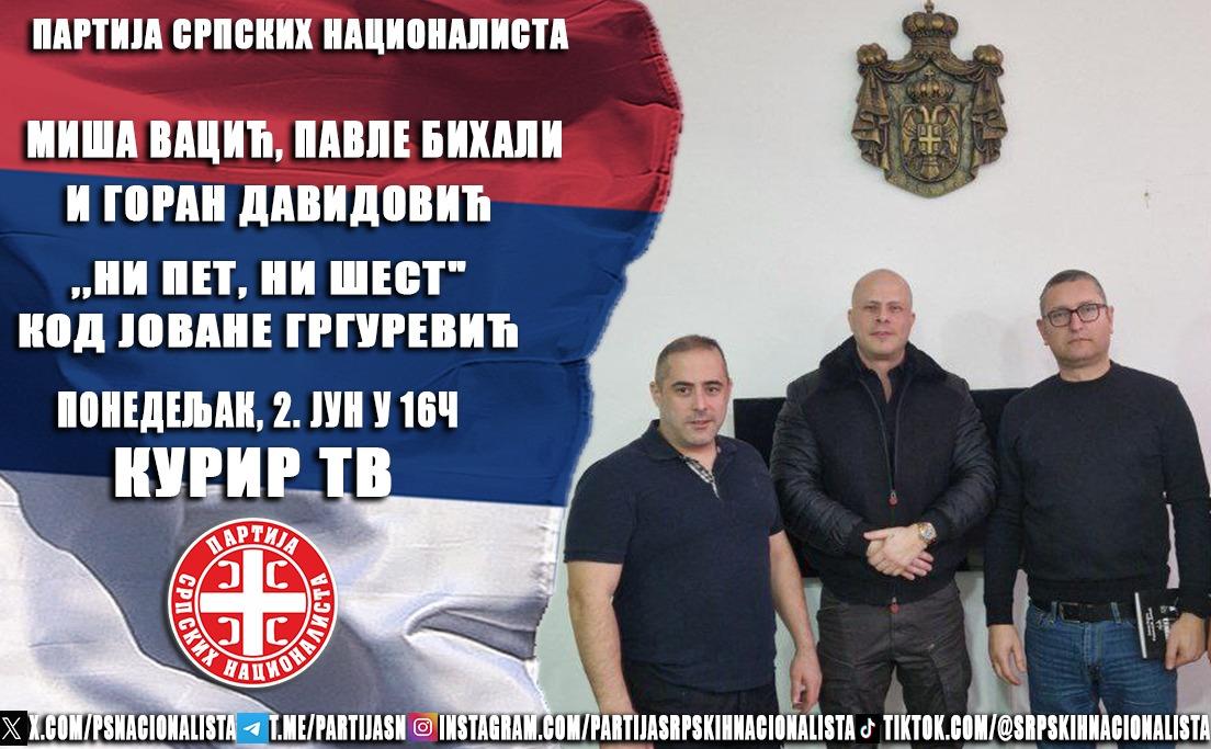 MisaVacic's tweet photo. За не пропустити! Сад у 16ч ТВ Курир @pasazot @GoranDvd @PSNacionalista https://t.co/NexCNgB4Zo