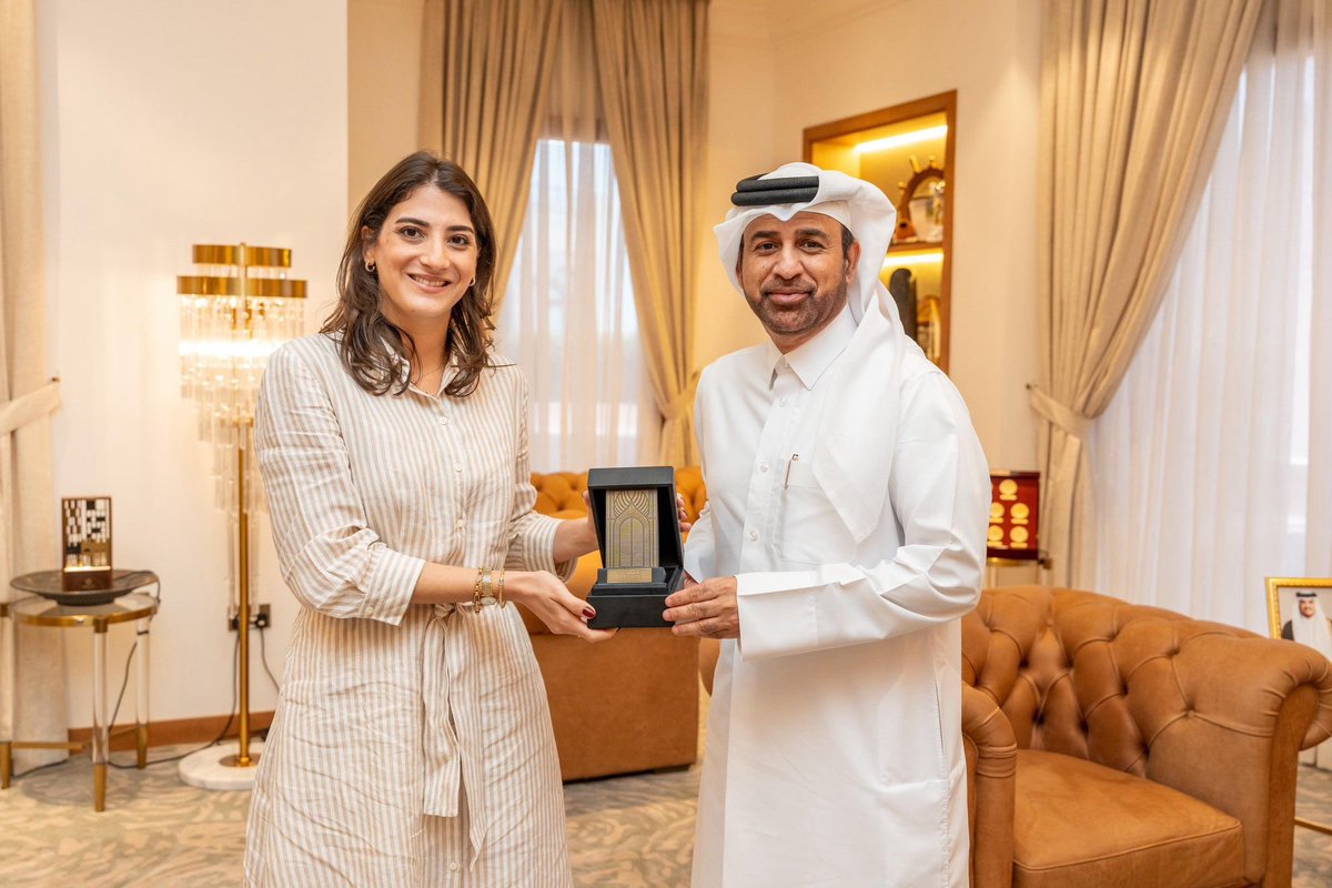 زيارة سعادة السيدة/ أوديت جدي داود، سفيرة جمهورية #كولومبيا لدى #قطر لكتارا وذلك لبحث سبل التعاون الثقافي