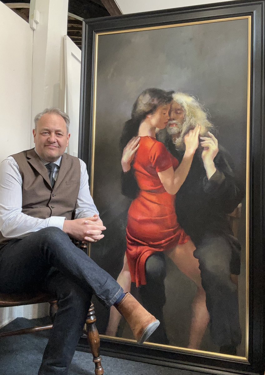 NickHallFineArt's tweet photo. Rather like these original #ModernBritish #fineart #paintings arrived for our June 20th auction @HAFineArt
#RobertLenkiewicz (1941-2002) oil
#MaryFedden (1915-2012) watercolour
#PeterHowson (b.1958) oil https://t.co/j91TpDU2V5