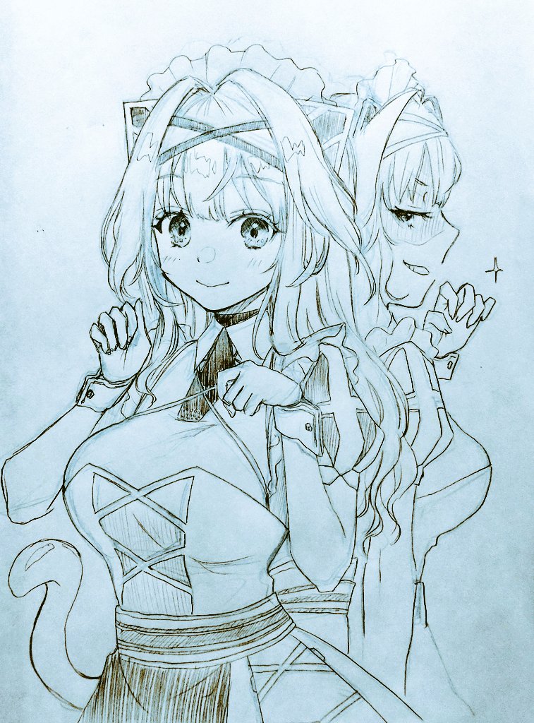 息抜きらくがき
あれあれこの子正統派メイドキャラかと思いきやとんだイロモノ枠なのでは
好き