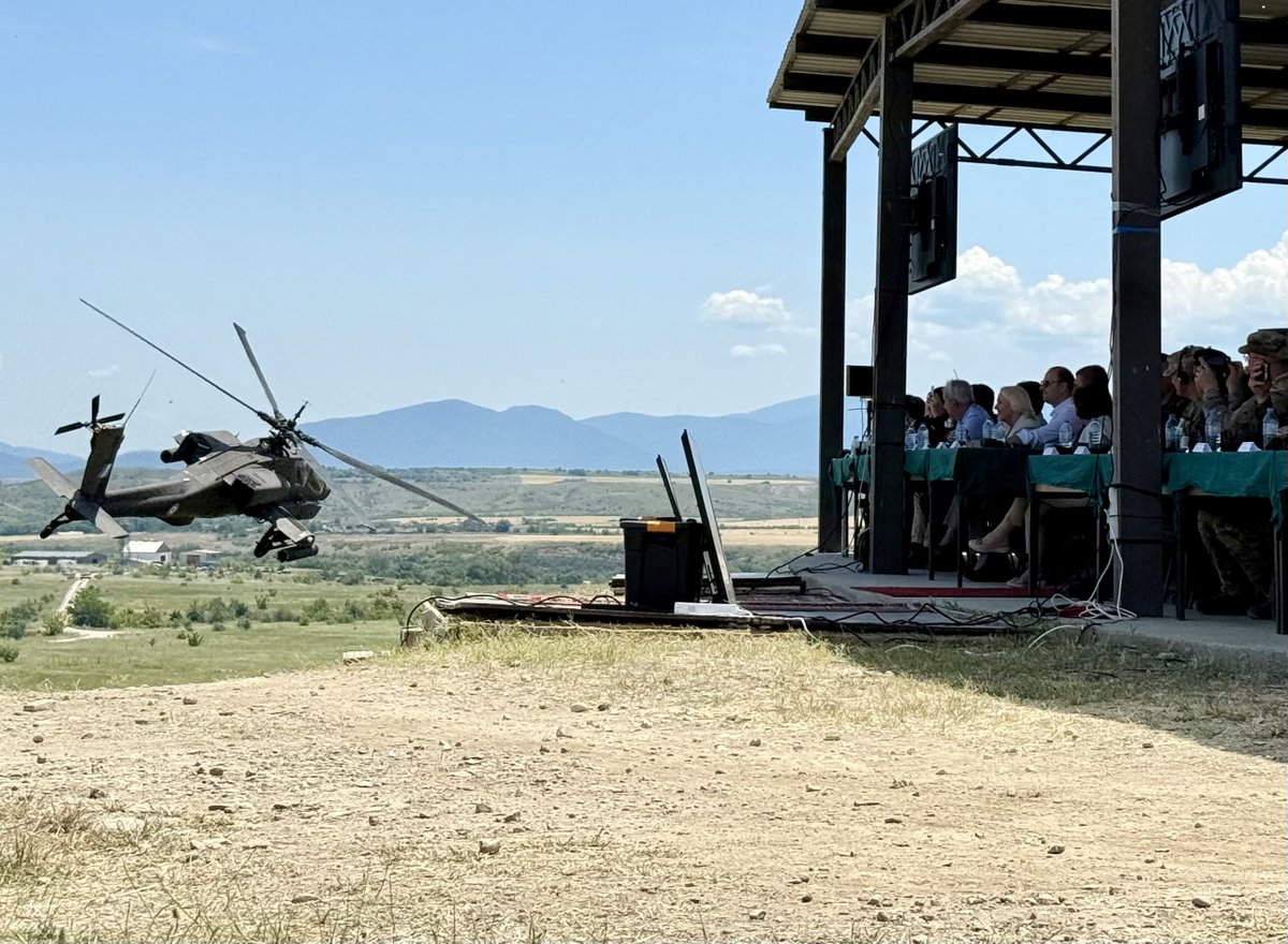 Ambassador Angela Aggeler (@usambnmacedonia) on Twitter photo A powerful display of unity and capabilities at Exercise Immediate Response. 🇺🇸, 🇲🇰, and #NATO trained side-by-side at Krivolak to reinforce collective defense and regional stability. Thrilled to be on site with President <a href="/gogamkd/">Гордана Сиљановска Давкова (Gordana Siljanovska)</a>, PM <a href="/MickoskiHM/">Христијан Мицкоски</a>, Minister of Defense Misajlovski, A powerful display of unity and capabilities at Exercise Immediate Response. 🇺🇸, 🇲🇰, and #NATO trained side-by-side at Krivolak to reinforce collective defense and regional stability. Thrilled to be on site with President <a href="/gogamkd/">Гордана Сиљановска Давкова (Gordana Siljanovska)</a>, PM <a href="/MickoskiHM/">Христијан Мицкоски</a>, Minister of Defense Misajlovski,