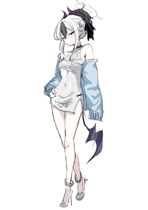 白ドレスカヨコ のラフ
