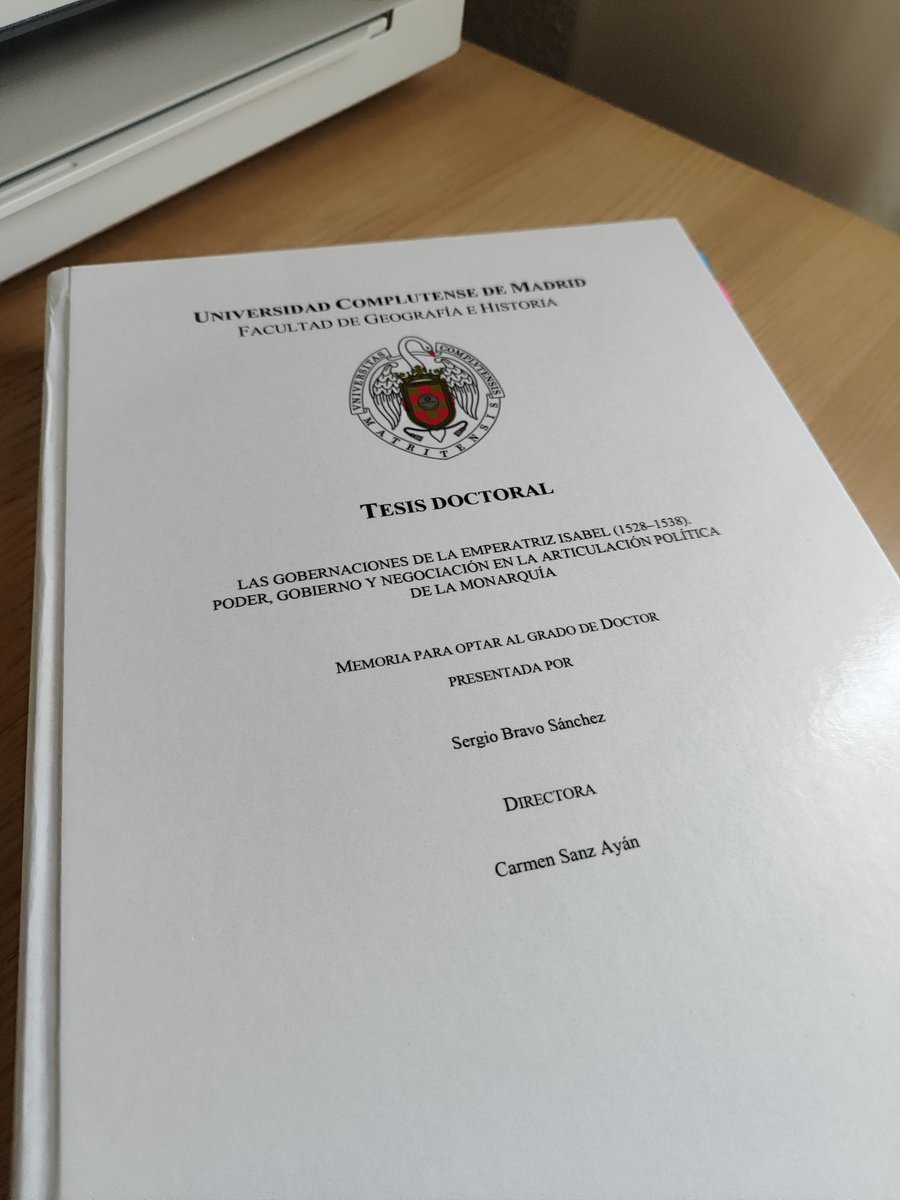 NOBINCIS (@nobincisucm) on Twitter photo La Facultad de <a href="/geohisucm/">Geografía e Historia UCM</a> <a href="/unicomplutense/">Complutense</a> ha concedido el Premio Extraordinario de Doctorado a la tesis de nuestro compañero <a href="/SergiBravo/">Sergio Bravo</a> "Las gobernaciones de la emperatriz Isabel (1528-1528)".
¡Un gran reconocimiento al esfuerzo y la calidad investigadora en NOBINCIS! La Facultad de <a href="/geohisucm/">Geografía e Historia UCM</a> <a href="/unicomplutense/">Complutense</a> ha concedido el Premio Extraordinario de Doctorado a la tesis de nuestro compañero <a href="/SergiBravo/">Sergio Bravo</a> "Las gobernaciones de la emperatriz Isabel (1528-1528)".
¡Un gran reconocimiento al esfuerzo y la calidad investigadora en NOBINCIS!