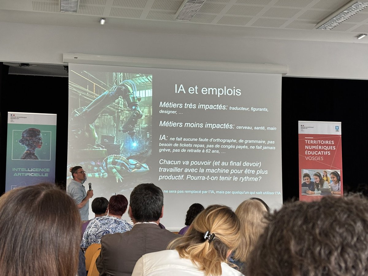 Aujourd’hui, conférence d’Ivan Nourdin au Lycée Claude Gellée d’Epinal, sur #intelligenceartificielle et éducation !

#TNE88
#tnevosges
#France2030