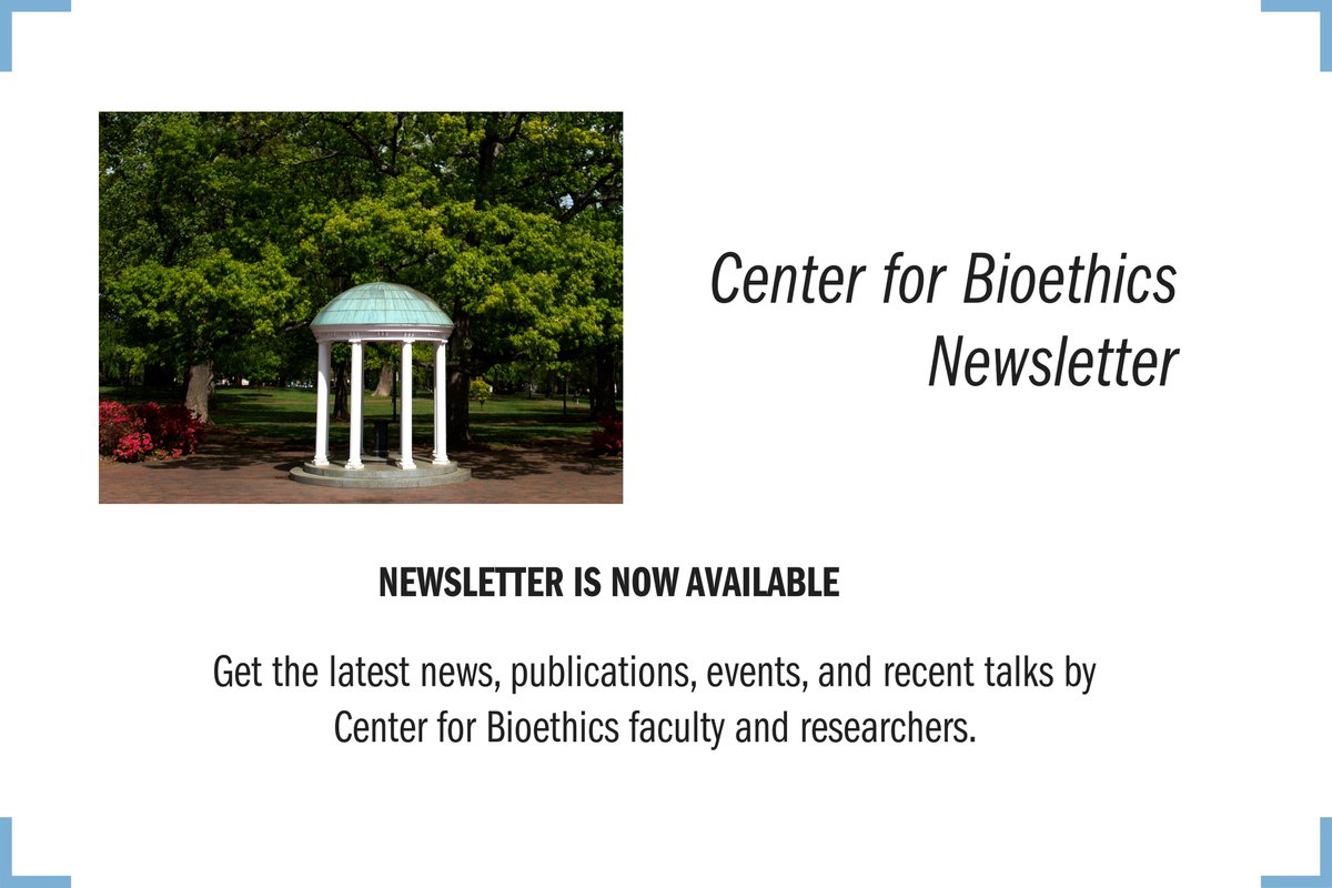 UNC Bioethics tweet media