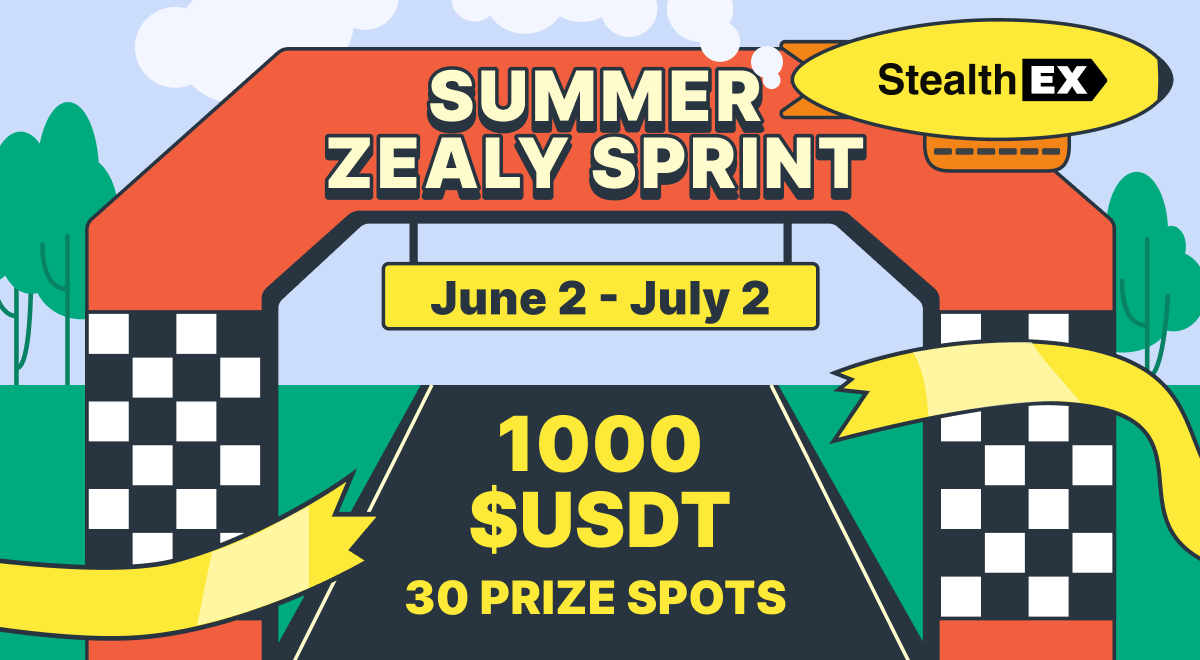 🔥 The Grand Summer Sprint by <a href="/StealthEX_io/">StealthEX</a> is here!
💰 $1000 USDT prize pool
🏆 30 winners
🗓️ June 2 – July 2
🎯 Quests, memes &amp; mayhem
Join the crypto race of the summer →
 zealy.io/cw/stealthex
#StealthEX #ZealySprint #CryptoChallenge