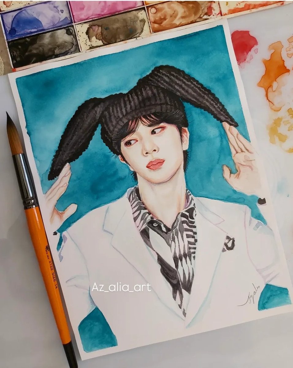 Az_alia_art's tweet image. امیدوارم با برگشتن پسرا حس نقاشیم مثل قبل بشه 😍
💜🐹
#kimseokjin
#btsfesta
#btsfanart