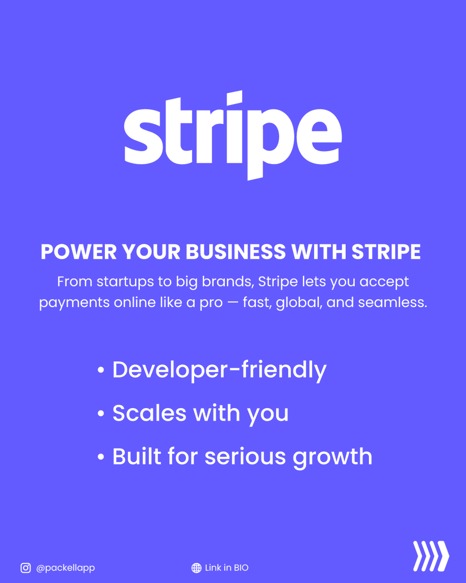 Packellapp's tweet image. Shopping or selling on Packell? We’ve got you covered with two of the most trusted payment platforms in the world: PayPal and Stripe.⁠

#Packell #SecurePayments #PayPal #Stripe #OnlineBusiness #EarnOnline #TrustedPayments #StartupTools