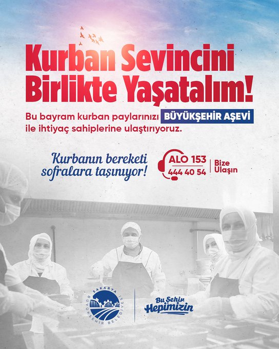 Sakarya’da Kurban Sevincini Birlikte Paylaşalım