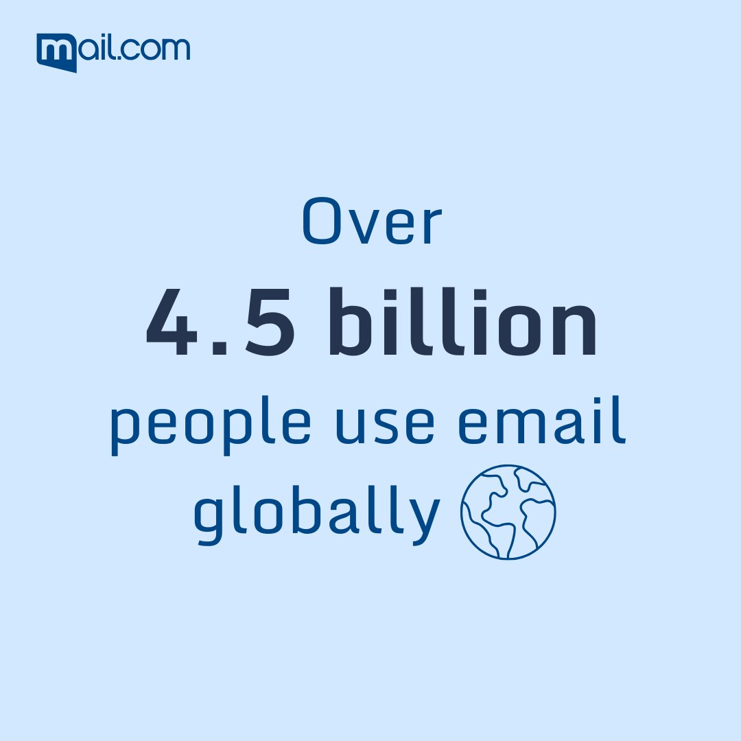 Email connects the world! 🌍✉️ Over 4.5 billion people use email globally 📧🌐 and you're very likely one of them!

#factsdaily #INBOX #factsyoudidntknow #fact