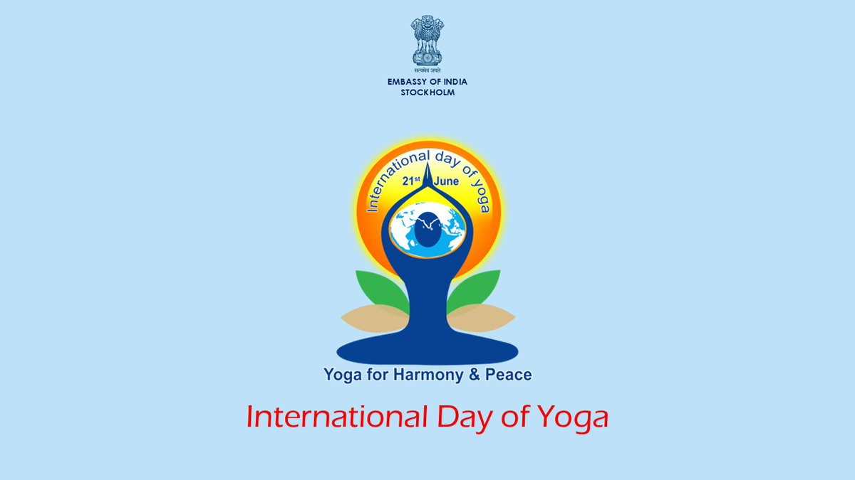 11th UN International Day of Yoga Celebrations
Please Join
Saturday 21 June 2025
0800-0900 hrs
Evert Taube Statue, Ridderholmen
Registration Link : bit.ly/43XVl8Y