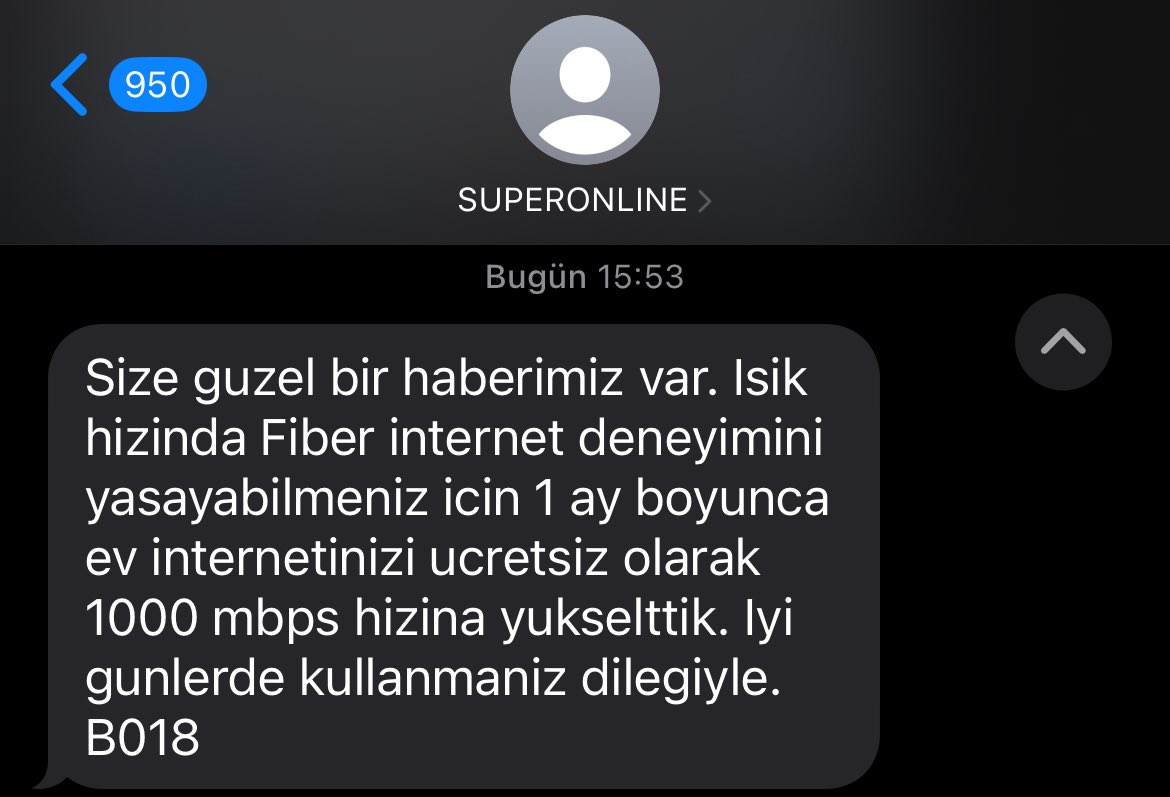 batunaw's tweet photo. 2 yıldır fiber internetinizi kullanmaktayım (500mbps) ve çok memnunum. Temmuz ayında taşınacağım, ancak maalesef apartmanda altyapınız görünmemekte. Binada sadece Türksat Kablonet fiber bulunmakta. Keşke altyapı sağlasanız da 1000mbps olarak taahhüt yenileyebilsem.. @Turkcell https://t.co/mb5iskCwju