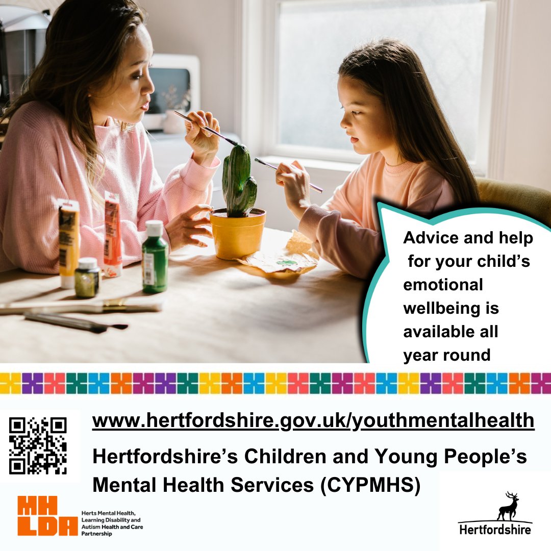 Do you know a child/young person who might need some emotional wellbeing support? Find useful self-help &amp; signposting to free Herts services that are open all year round &amp; don’t need a professional referral: buff.ly/3CrWsPh